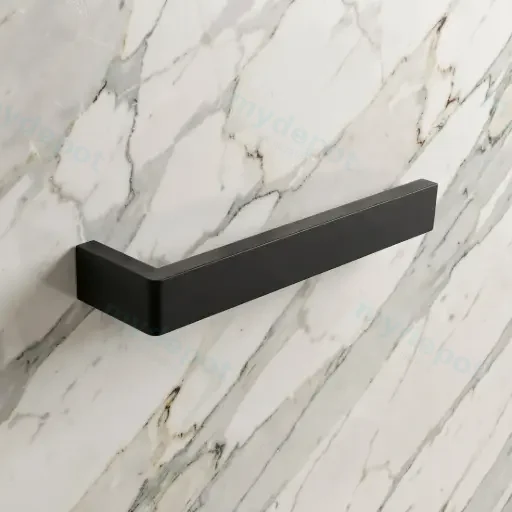 Cavallo Matte Black Square Towel Rail 255mm