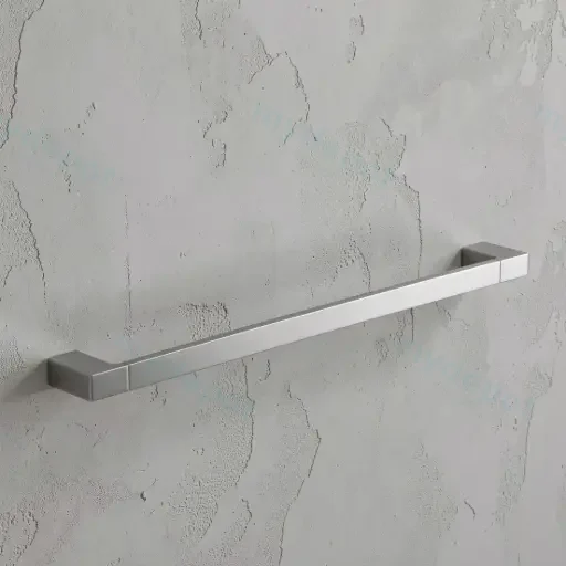 Ceram Single Towel Rail 600 mm(Brushed Nickel)