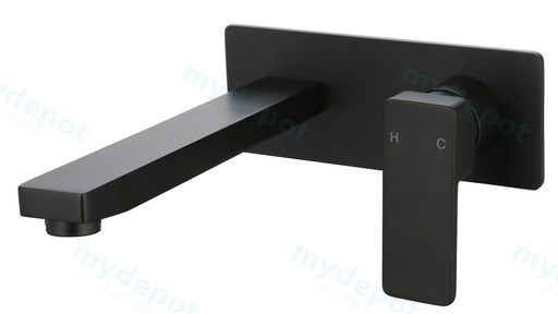 Ceram Wall Basin Mixer(Matt Black)