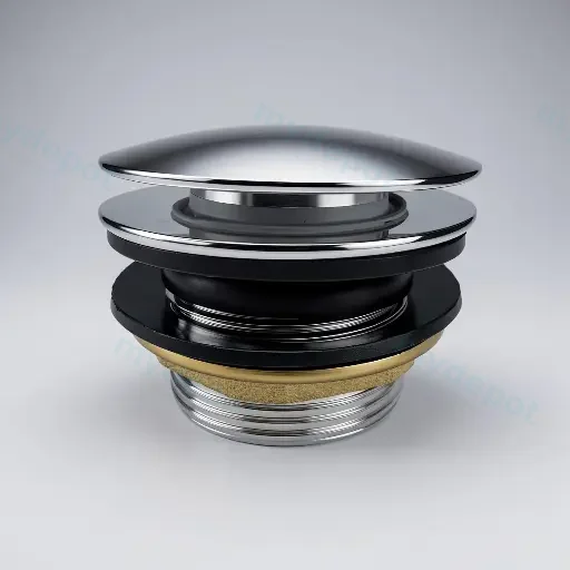 Chrome Mushroom Solid Brass 40mm Bathtub Pop Up Waste Plug Non Overflow