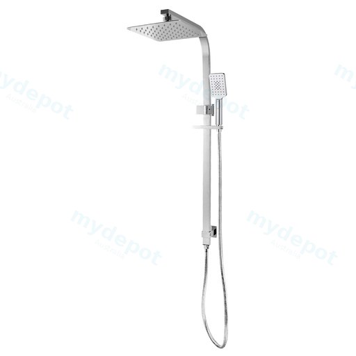 Chrome Square Shower Station without Shower Head and Handheld Shower