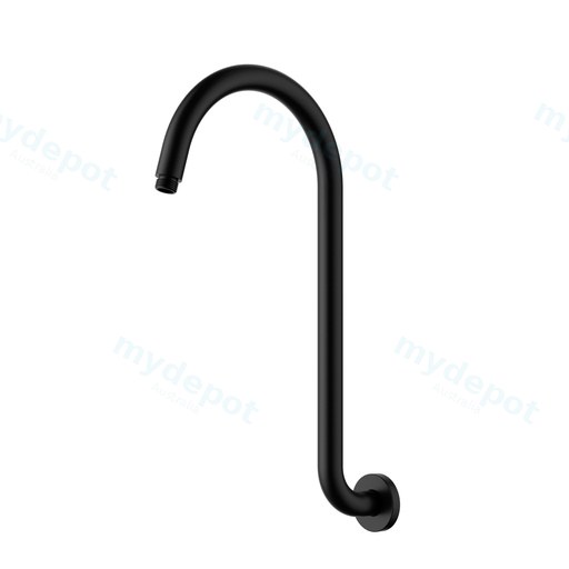 Clasico Gooseneck  Shower Arm High Rise Matt Black