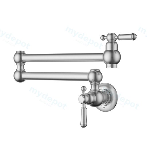 Clasico Kitchen Pot Filler Brushed Nickel Lead Free