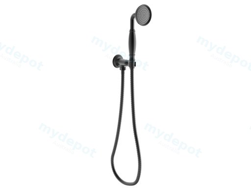 Clasico Handshower On Wall Outlet Bracket in Matt Black