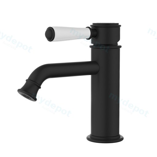 Clasico New Basin Mixer Ceramic Handle Matt Black