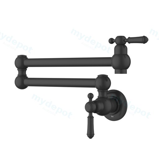 Clasico Kitchen Pot Filler Matt Black Lead Free