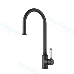 Clasico Pull-Out Sink Mixer Ceramic Handle Matt Black