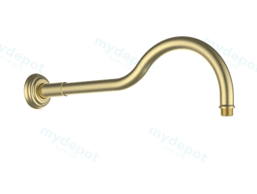 Clasico Shower Arm In Brushed Gold