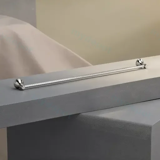 Clasico Single Towel Rail 600mm Chrome
