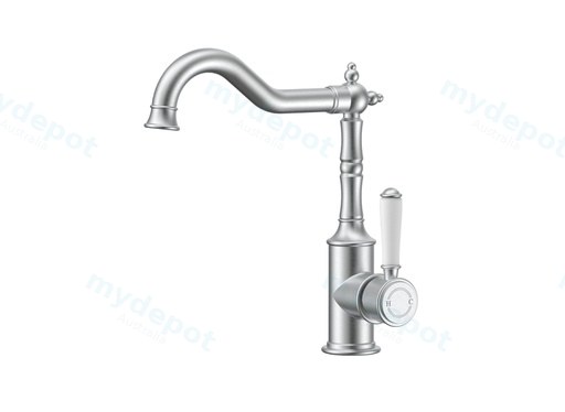 Clasico Sink Mixer Ceramic handle in Brushed Nickel