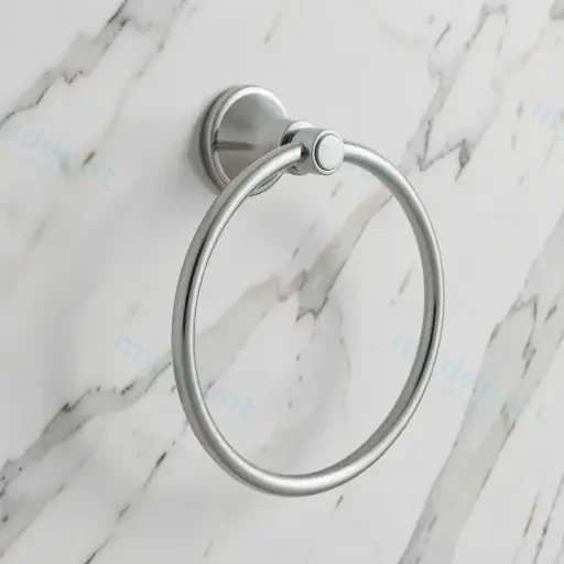 Clasico Towel Ring in Brushed Nickel