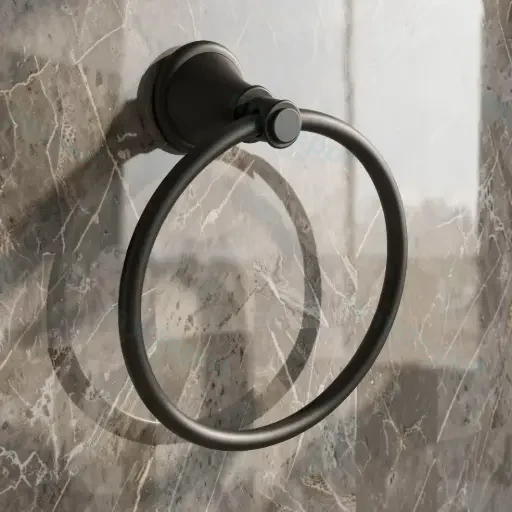 Clasico Towel Ring in Matt Black