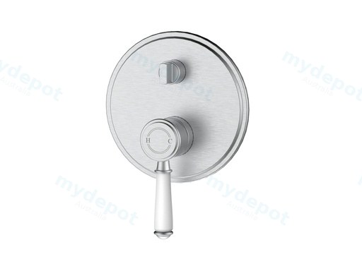 Clasico Wall Diverter Mixer Trim Kits Ceramic handle in Brushed Nickel