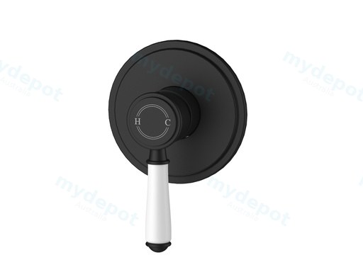 Clasico Wall Mixer Trim Kits Ceramic handle in Matt Black