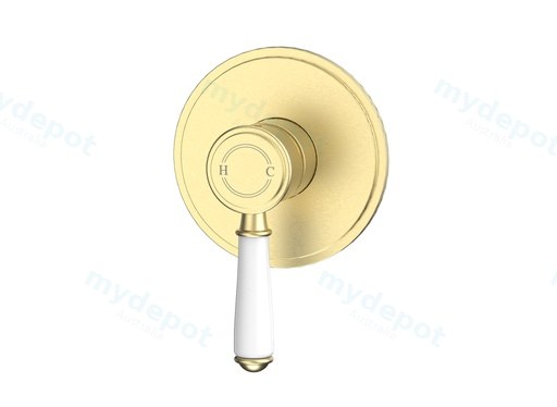 Clasico Wall Mixer Trim Kits Ceramic handle in Brushed Gold