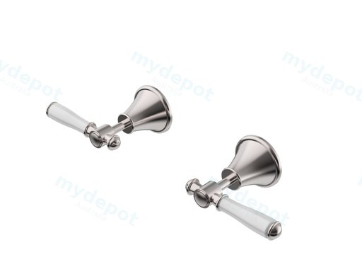 Clasico Wall Top Assemblies Ceramic Hahdle Brushed Nickel Lead Free