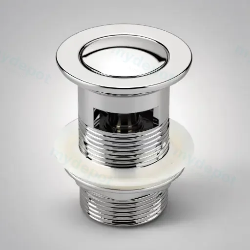 Coco Chrome 32mm Solid Pop Up Waste With Overflow Plug Waste
