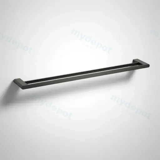 Cora  Double Towel Rail 800mm Gun Metal