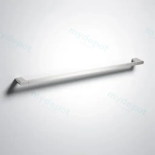 Cora  Single Towel Rail 800mm Brushed Nickel