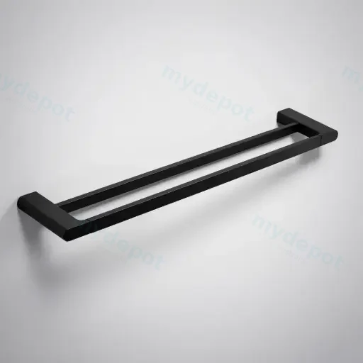 Cora Double Towel Rail 800 mm(Matt Black)