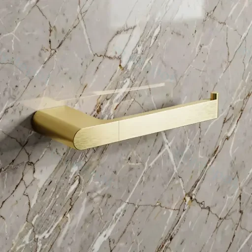 Cora Round Cornered Rectangle Paper Holder Brushed Gold