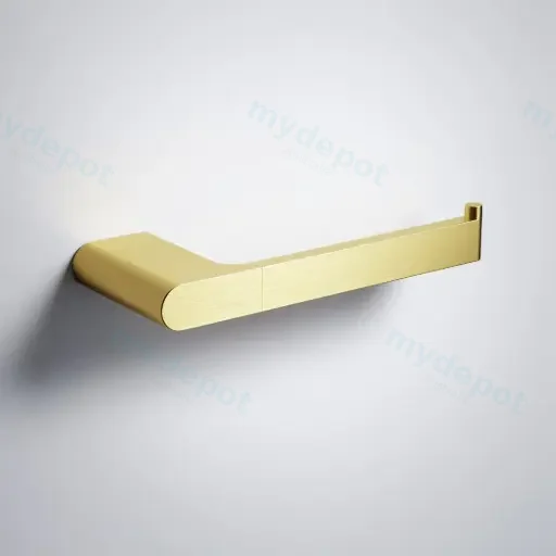 Cora Round Cornered Rectangle Towel Bar Brushed Gold