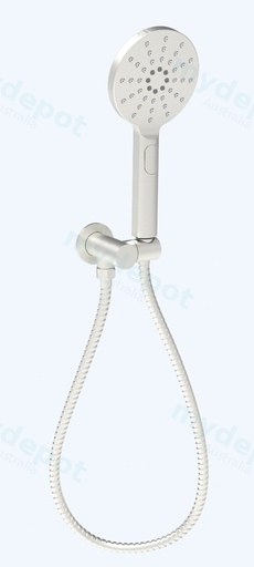Cora Round Hand Shower On Wall Outlet Bracket Brushed Nickel