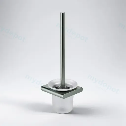 Cora Round Cornered Rectangle Toilet Brush Holder Gun Metal