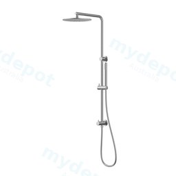 Cora Round Multi-function Shower Set Brushed Stainless Steel,250mm Stainless Steel Shower Head