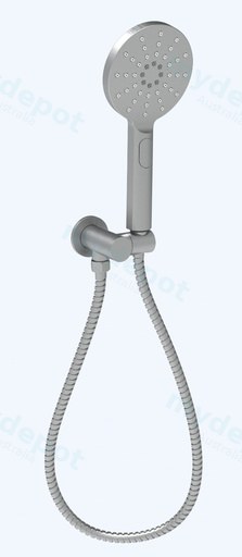 Cora Round Hand Shower On Wall Outlet Bracket Gun Metal
