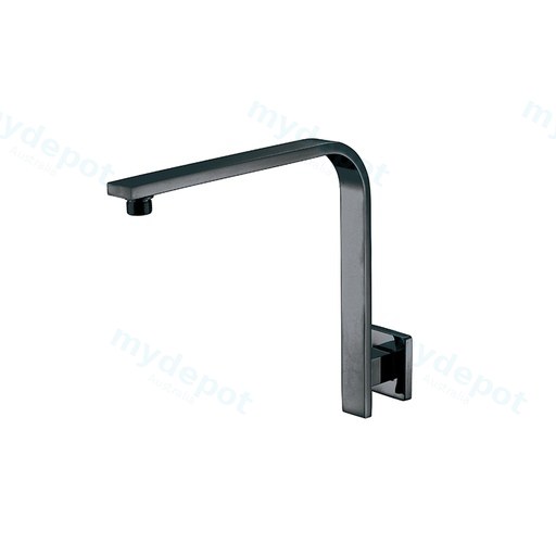 Curved Square Shower Arm Matte Black
