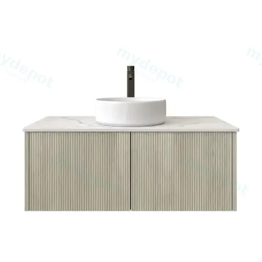 900mm Customised Kiama Two Drawers Plywood Wall Hung Vanity Cabinet Only Coastal Oak