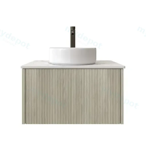 600mm Customised Kiama One Drawer Plywood Wall Hung Vanity Cabinet Only Coastal Oak