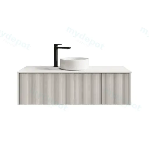 1200mm Customised Kiama Two Doors and One Drawer Plywood Wall Hung Vanity Cabinet Only Matte White