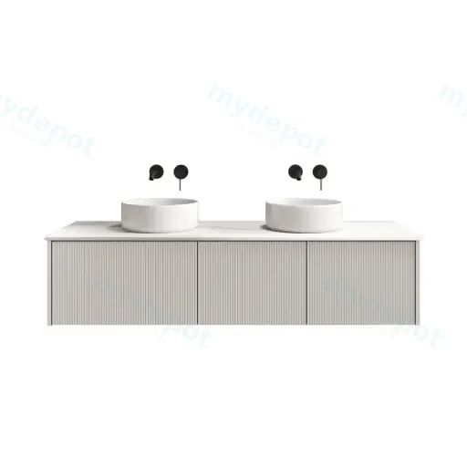 1500mm Customised Kiama Three Drawers Plywood Wall Hung Vanity Cabinet Only Matte White