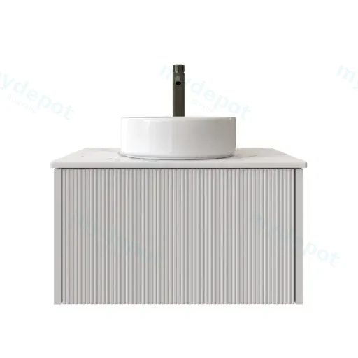 600mm Customised Kiama One Drawer Plywood Wall Hung Vanity Cabinet Only Matte White