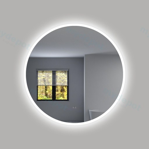 900mm Round 3 Color Frontlit Bathroom LED Mirror With Touchless Sensor Switch