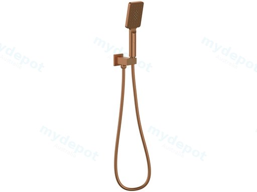 Eckig Brushed Bronze 3 Spray Hand Shower On Bracket