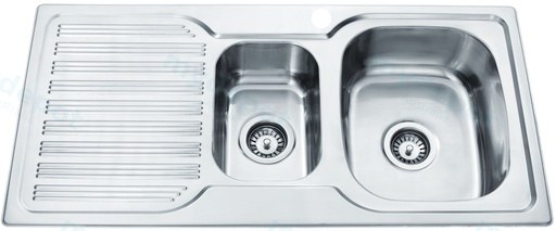 Eden 1 & 1/4 Bowl & Single Drainer 980 x 480 x 170mm(304 Stainless Steel)
