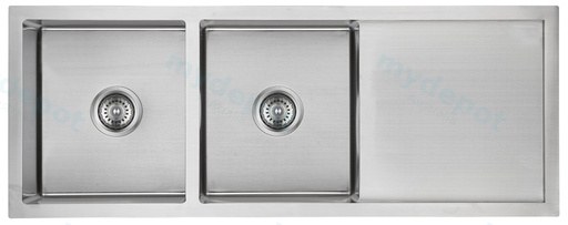 Eden Double Bowl & Single Drainer Sink 1160 x 450 x 208mm(304 Stainless Steel)