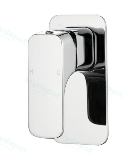 Eden Round Cornered Rectangle Handle Wall Mixer Chrome  Lead Free