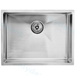 Eden Single Bowl Above/Undermount Sink (R10 Corner),230mm Depth 304 Stainless Steel