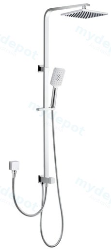 Eden Square Multi-function Shower Set Two Hoses Chrome,200mm Plastic Shower Head