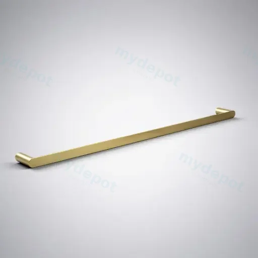 Esperia Brushed Yellow Gold Single Towel Rail 800mm