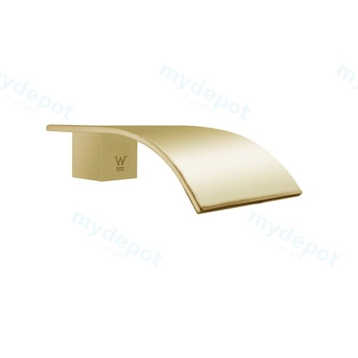 Esperia Brushed Yellow Gold Square Bath Spout