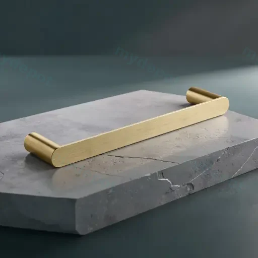 Esperia Brushed Yellow Gold Towel Rail 300mm