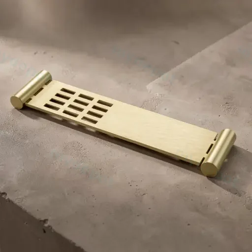 Esperia Brushed Yellow Gold Towel Shelf