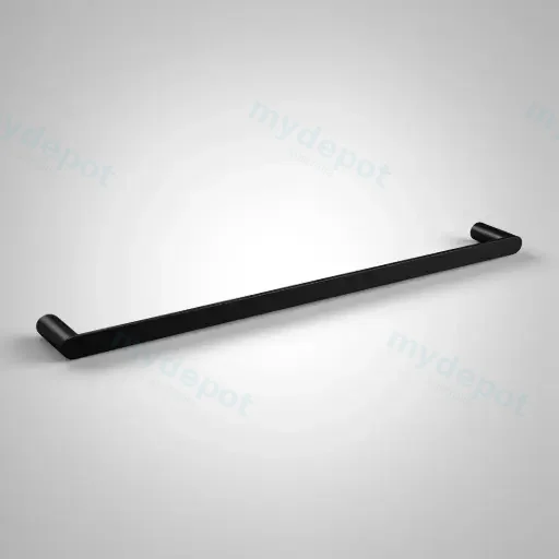 Esperia Matte Black Single Towel Rail 800mm