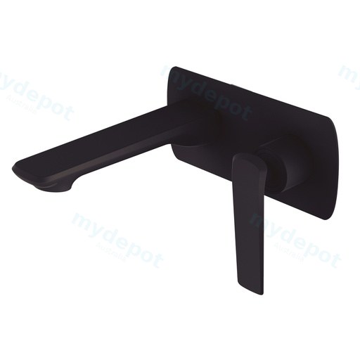 Esperia Matte Black Wall Mixer With Spout