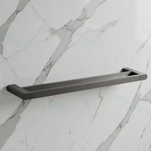 Flores Double Towel Rail 800 mm(Gunmetal)
